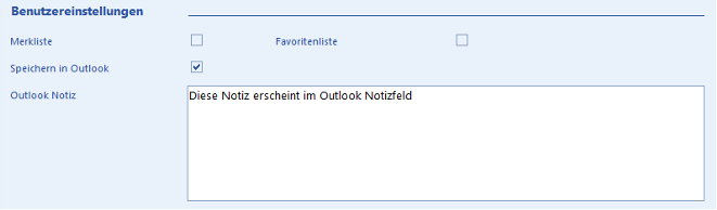 XRM-Office Outlook Kontakt definieren